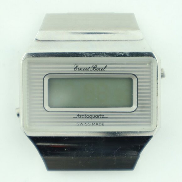 Vintage Ernest Borel Men's Digital LCD Wristwatch 90.002.56 60.985 for Repair - Picture 1 of 5